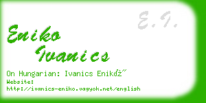 eniko ivanics business card